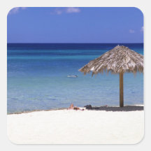 Malmok Beach, Aruba, Netherlands Antilles Square Sticker