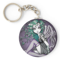 Malory Violet Tattoo Angel Keychain
