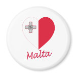 Malta Flag Heart magnets