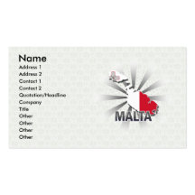 Malta Flag Map 2.0 Business Card Templates