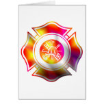 Maltese Cross Multi Colour firefighter card