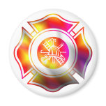 Maltese Cross Multi Colour firefighter magnet