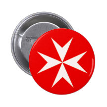 Maltese Cross Pinback Button