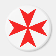 Maltese Cross Refrigerator Magnets