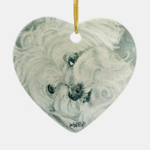 Maltese Heart Ornament