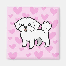 Maltese Love (puppy cut) Magnets