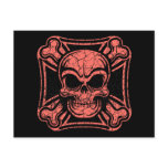 Maltese Skull & Crossbones -red Postcards
