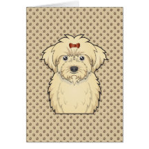 Maltipoo Cartoon Card