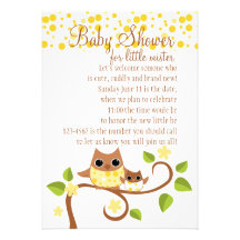 Mama and Baby Owl Invites