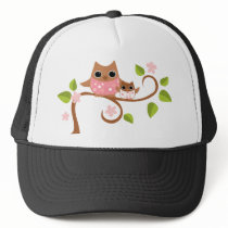 Mama and Baby Owls Mesh Hats