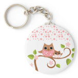 Mama and Baby Owls Key Chain
