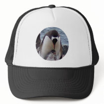Mama and Baby Penguin Trucker Hat