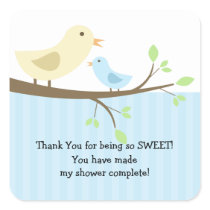 Mama & Baby Bird Baby Shower Square Sticker!