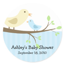 Mama & Baby Bird Baby Shower Sticker