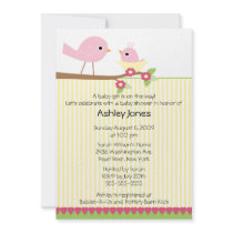 Mama Bird & Baby Baby Shower Personalized Invitation