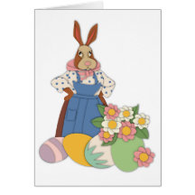 Mama Bunny with Eggs Card