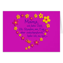 Mama / magenta BG Grußkarten