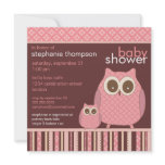 Mama Owl & Baby Owl PInk Baby Shower Custom Invite