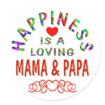 Mama & Papa Happiness stickers