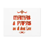 Mamas and Papas are Love postcards