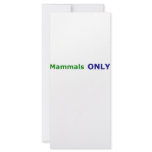 Mammals ONLY rack cards