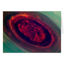 Mammoth Red Storm on Planet Saturn Greeting Cards