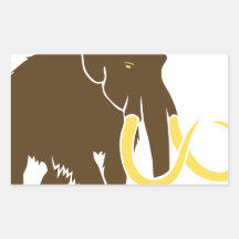 mammut mammoth ice age eiszeit steinzeit elephant rechrteckaufkleber