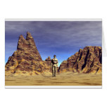 Man Alone: in Desert Landscape. Cards