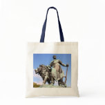 Man and lion statues bags