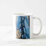 Man and tap coffee mugs