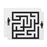 man and woman labyrinth icon invitations