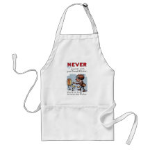 Man Arguing with Bread and Butter Apron