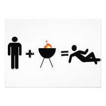 man + BBQ = Chillin Invites