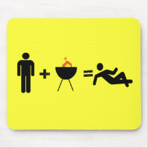 man + BBQ = Chillin Mousemat