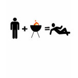 man + BBQ = Chillin t-shirts