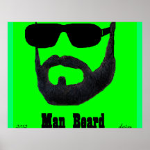 Man Beard Value Poster Paper (Matte) by:da'vy