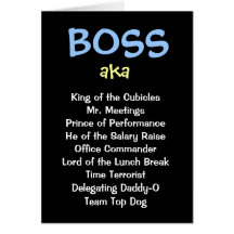 Man Boss Christmas Card - aka Funny Job Titles