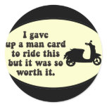 Man Card Scooter Sticker