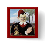 Man & Cat by Henri Rousseau buttons