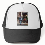 Man Crossing Street With Bicycle Mesh Hats