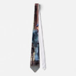 Man Crossing Street With Bicycle Custom Ties