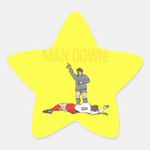 Man Down Star Sticker