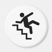 Man Falling Down the Stairs Fridge Magnet