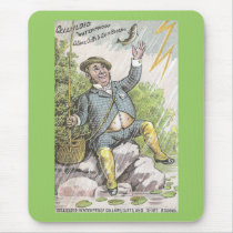 Man Fishing in Lightning Storm Mousepad
