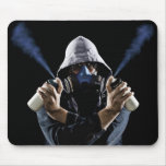 Man Holding Graffiti Spray Paint Cans mousepads