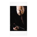 man holding gun photo cards photo cards