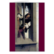 Man in a tower card