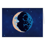 Man in Moon Greeting Card