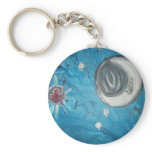 "Man in the Moon Seranades Venus" Barb Forristall Keychains