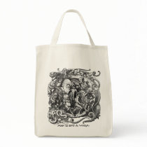 Man Is But A Worm Tote Bags